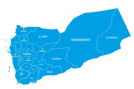 Mapa de Yemen