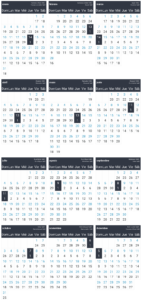 Calendario Islámico 2021 (1442-1443)