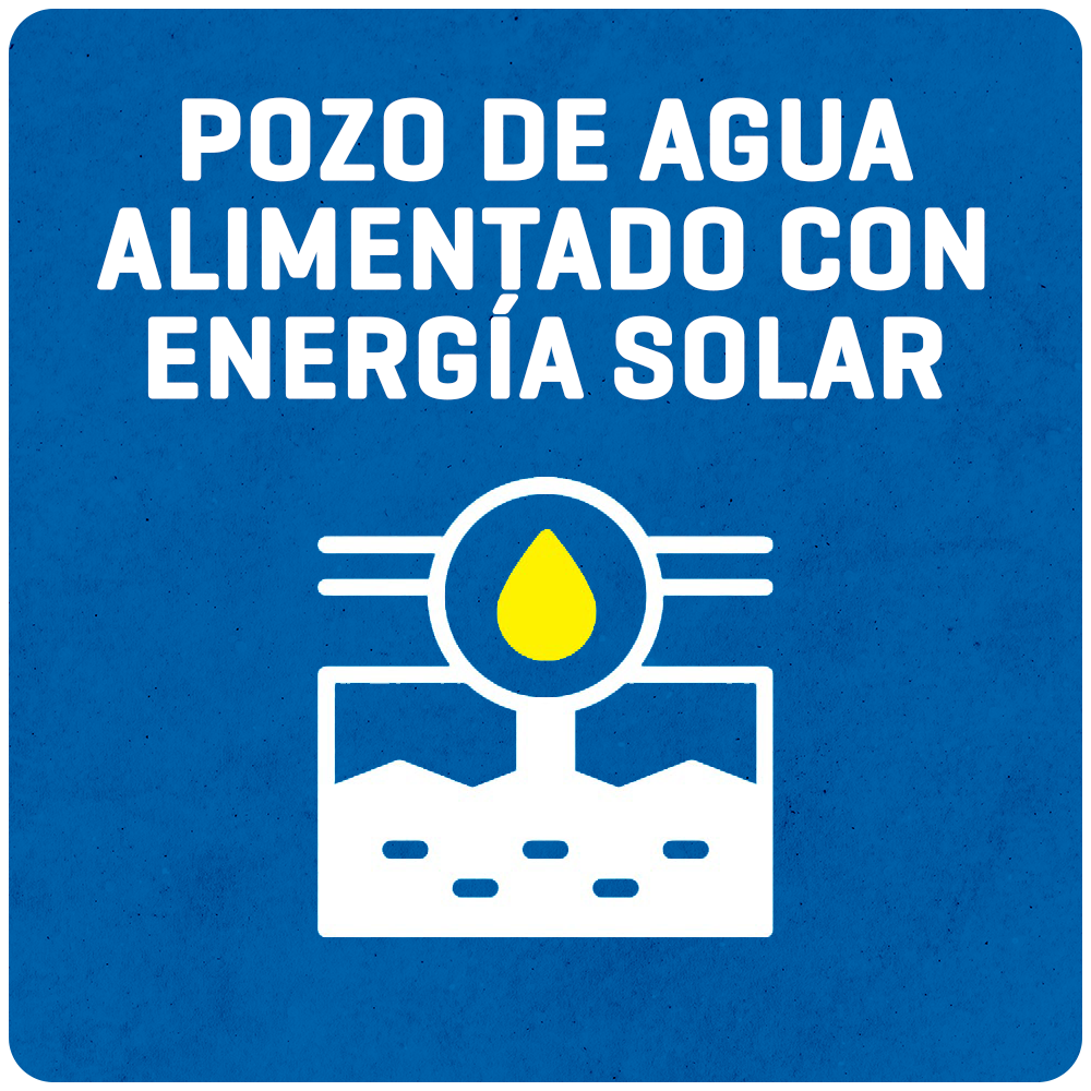 Pozo de agua alimentado con energía solar